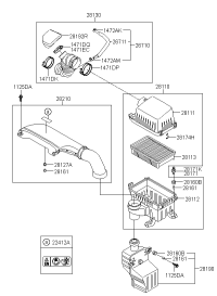 281301X100-HOSE ASSY-AIR INTAKE(B)