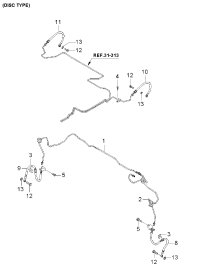 587372E000-Tube-hose to rr brake lh