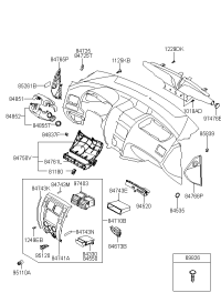 811802E000S7-HANDLE ASSY-HOOD LATCH RELEASE
