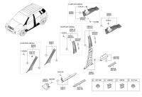 858202E200XU-TRIM ASSY-FR PILLAR RH