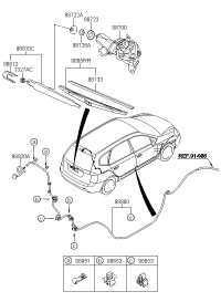 987001D100-MOTOR & LINKAGE ASSY-RR WIPER