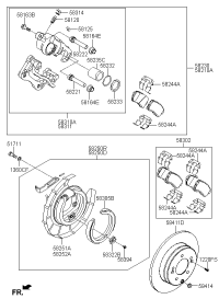 582503S410-BRAKE ASSY-PARKING RR,LH