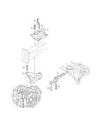 3Q0199555F-MOUNTING-GEARBOX/E38/740