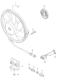 3BD959455A-Radiator fan: