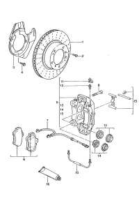99635194910-Brake pad set for disc brake