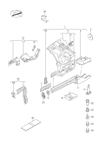 7P0803105A-Rail cover: