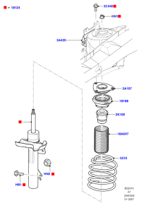 6M5118045AAA-Rh/kit-fr susp strut