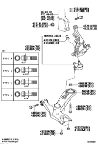 4333049095-JOINT ASSY, LOWER BALL, FRONT RH
