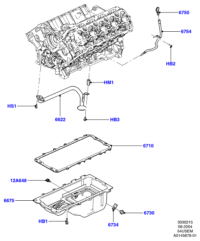 3L3Z6710AA-ENGINE OIL PAN GASKET