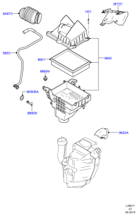 5M519A673AA-INLET,WATER PUMP