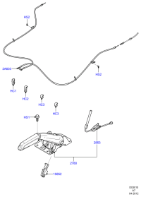 6M512A603BA-Cable assy-parking brake