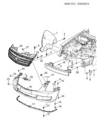 9040654-GARNISH FR BUMPER