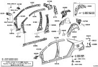 6117602220-REINFORCE, FRONT BODY PILLAR, UPPER OUT NO.2 LH