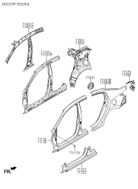 71110H2A00-PANEL ASSY-PILLAR OUTER,LH