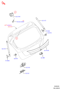 DK5162210A-HINGE ASSY-FR DR UPR LH