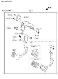 328022T100-Pedal assy-clutch