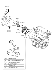 252123E000-V-RIBBED BELT