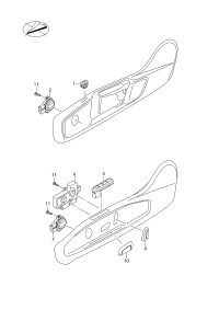 5NA959769-Switch, memory function for seat & back adj