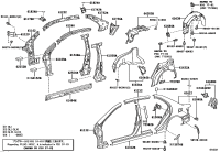 5874202070-Protector, quarter panel, front lh
