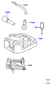 7G921448DB-Mounting, spare tire
