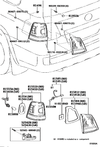 8158560180-SOCKET AND WIRE, REAR LAMP
