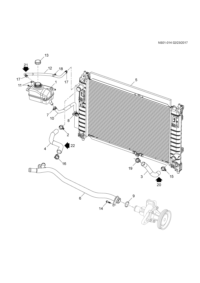 9013367-Hose, radiator inlet (incl. 2,16)