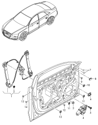 4H0837461B-WINDOW WINDER LH FRT/A6
