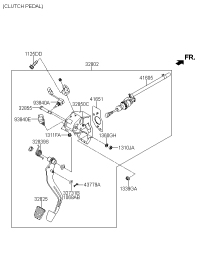 328024V100-Pedal assy-clutch
