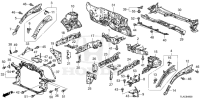 60756TMET00ZZ-Bracket, l. fr. fender