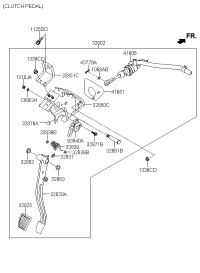 41605D3000-Clutch master cyl & hose