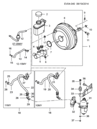 9071477-Master cylinder (w/power brake booster) (incl. 5,6, 8)