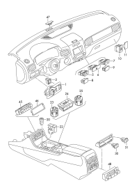 7P6941431D-Multi-control switch, for automatic running lamp, parking & running lamp, front fog lamp, rear fog l