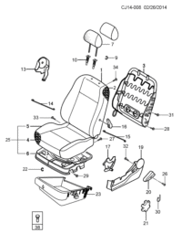 9028651-Frame assy-fr seat back