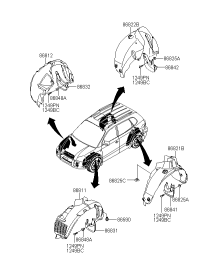 868110LBA0-Guard assy-front wheel, lh
