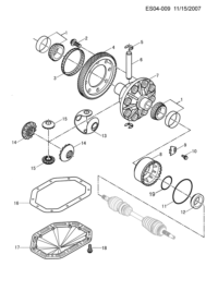 11052682-Bearing, front differential (6.060)