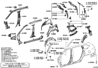 617650E080-Reinforcement, belt anchor, no.2 lh