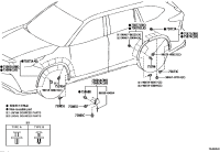 750770E060-MOULDING SUB-ASSY, REAR DOOR OUTSIDE LOWER RH