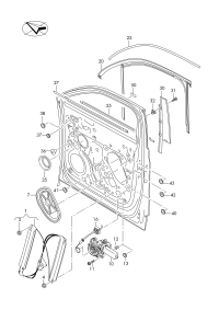 760837461D-WINDOW WINDER LH FRT/A6