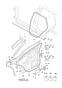 L80G839911A-Weatherstrip, outer door (self-adhesive)