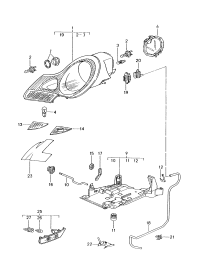 99663104200-BRACKET H/L LH-TOUAREG 2010