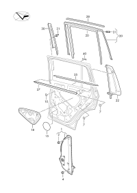 5NA839431G5AP-Guide, window for car with mldg black