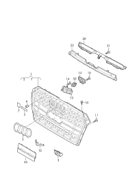 8W6853651AB-GRILLE, RADIATOR