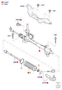 3M513L519A3A-ROD STEERING RACK