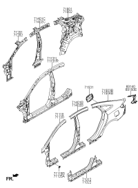 71130C3000-REINF ASSY-SIDE OTR LH