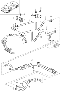 99710623372-RADIATOR HOSE W124/E200/E220