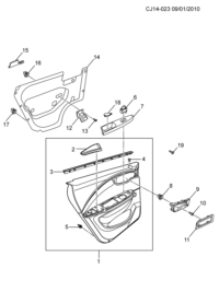 26202966-Garnish assy-rr dr (incl. 2-5)
