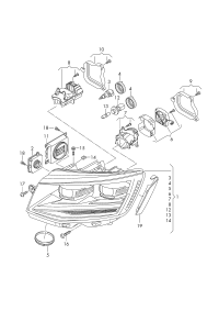 7E1941773-LED headlamp