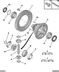 310839-Shaft, differential gear