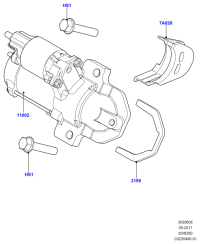 LR044091-STARTER12V 9TFORD RANGER 9T