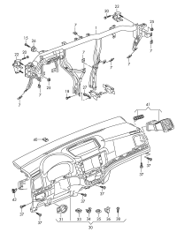 7N1857017C-Member, instrument panel cross
